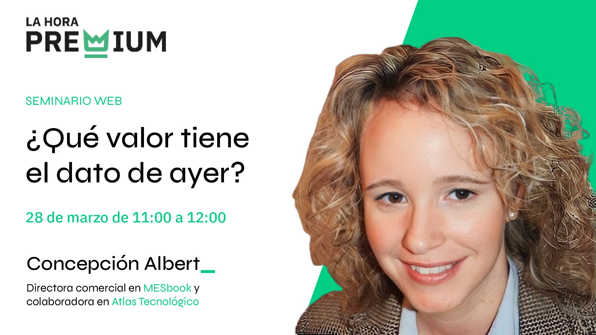 Concepción Albert resolverá la cuestión del dato del ayer en la industria durante la próxima Hora Premium