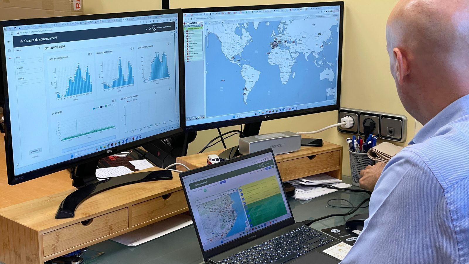 Tomar decisiones con la ayuda de los datos que proporciona la plataforma IoT personalizable de Atlantis IT