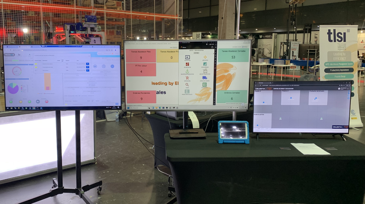 TLSI, MESbook y Celestia | TST presentan en Intralogistics su Sistema de Localización en Interiores