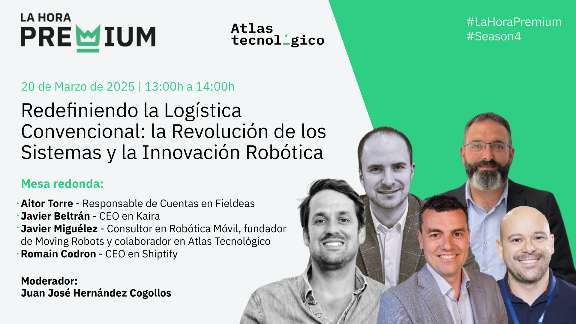 Directivos de Moving Robots, Fieldeas, Kaira Digital y Shiptify redefinen la logística con innovación robótica en la Hora Premium