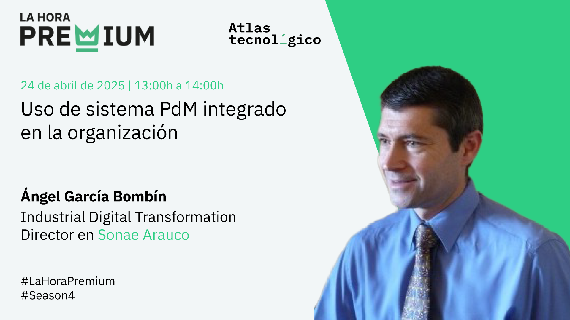 Ángel García Bombín comparte en ‘La Hora Premium’ la experiencia de Sonae Arauco en el uso del sistema PdM
