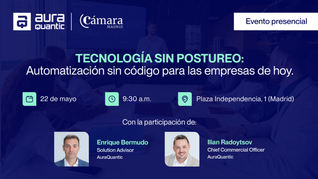 Empresas sin código: la automatización real llega a Madrid de la mano de AuraQuantic