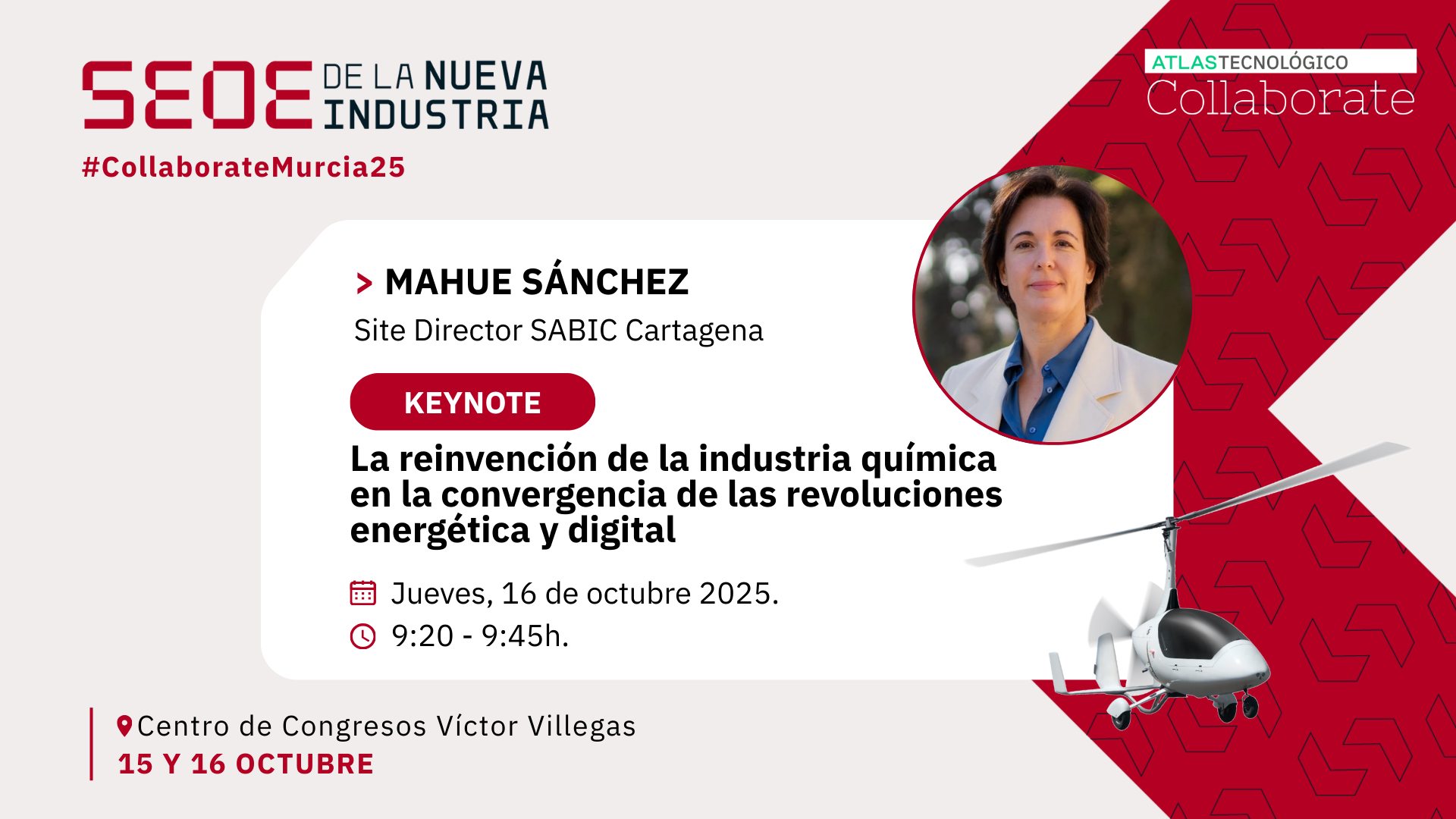 Mahue Sánchez, directora de SABIC Cartagena, abordará los retos de la industria química en el Collaborate Murcia