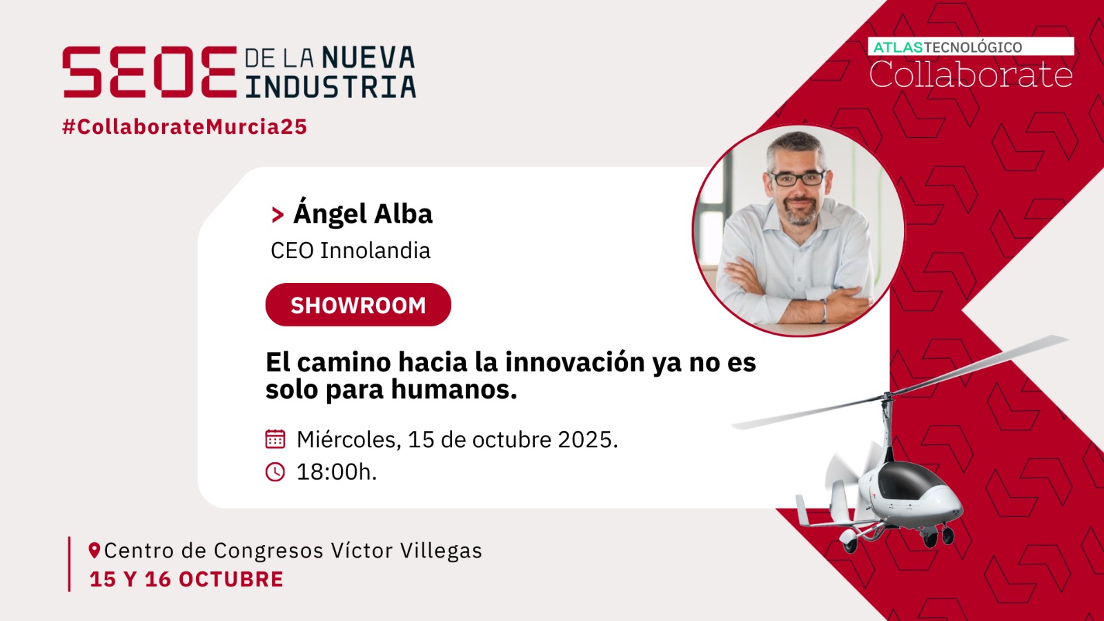 Ángel Alba (Innolandia) explicará por qué la innovación ya no es sólo para humanos en el Collaborate Murcia