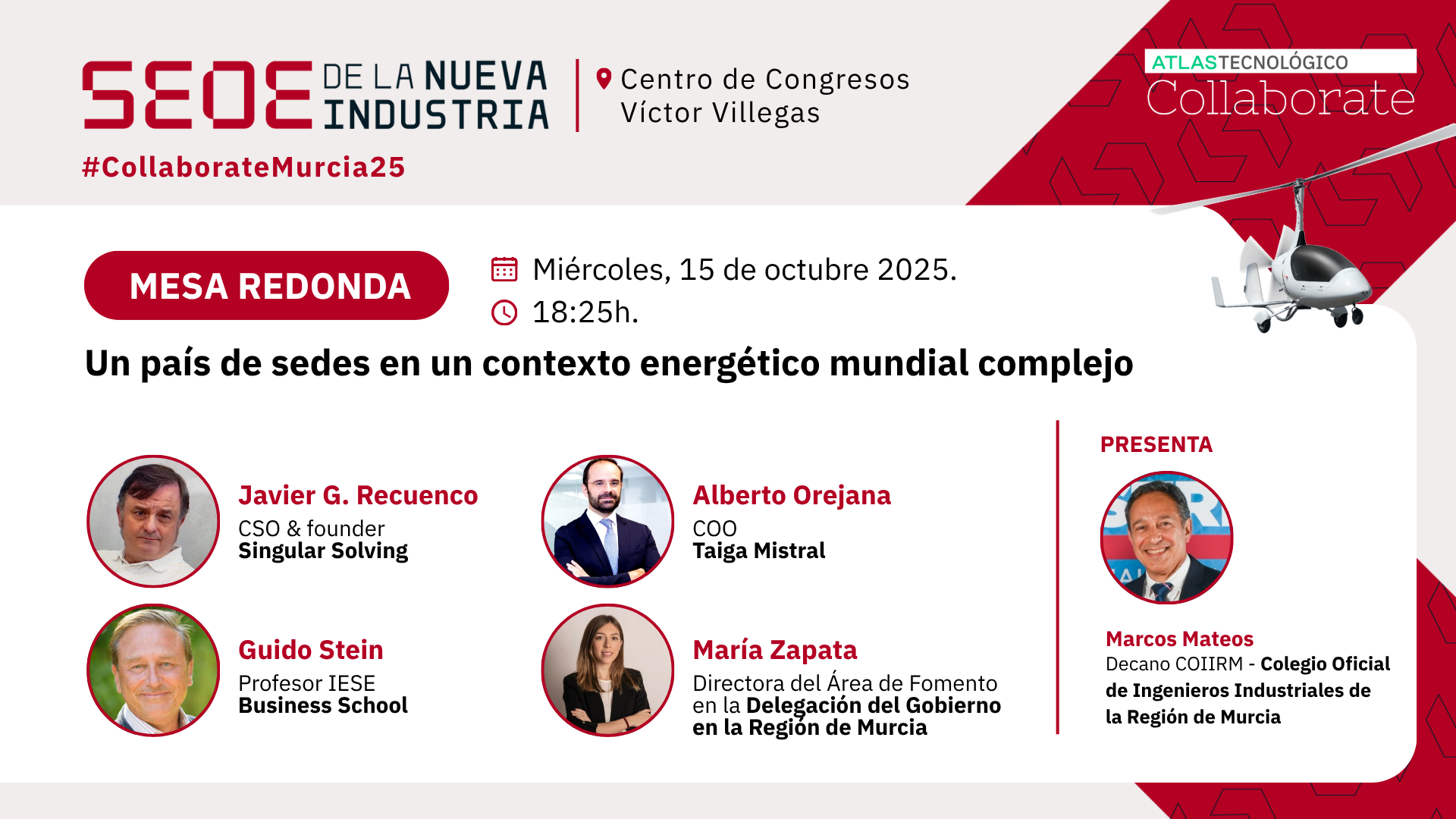 El Collaborate Murcia aborda el papel de la energía, ¿causa o víctima del complejo contexto global?