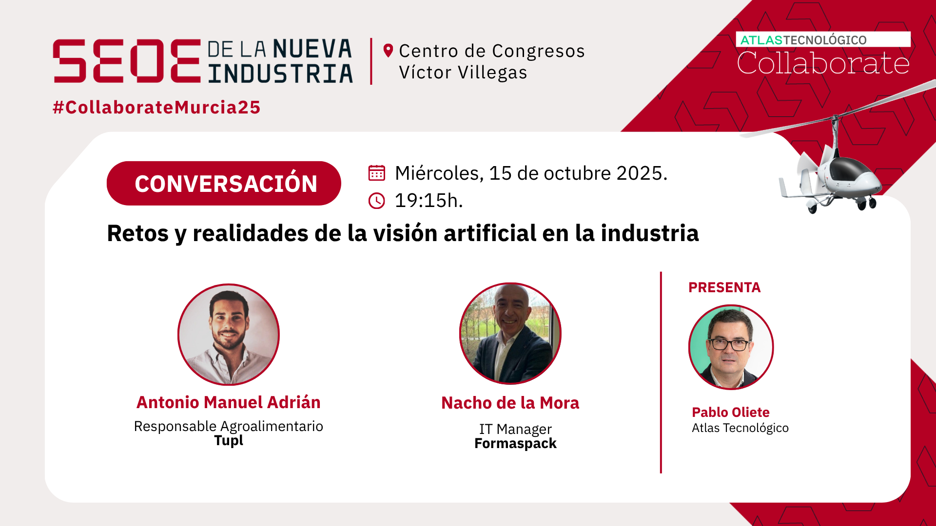 Tupl y Formaspack protagonizan el debate sobre visión artificial en la industria en el Collaborate Murcia