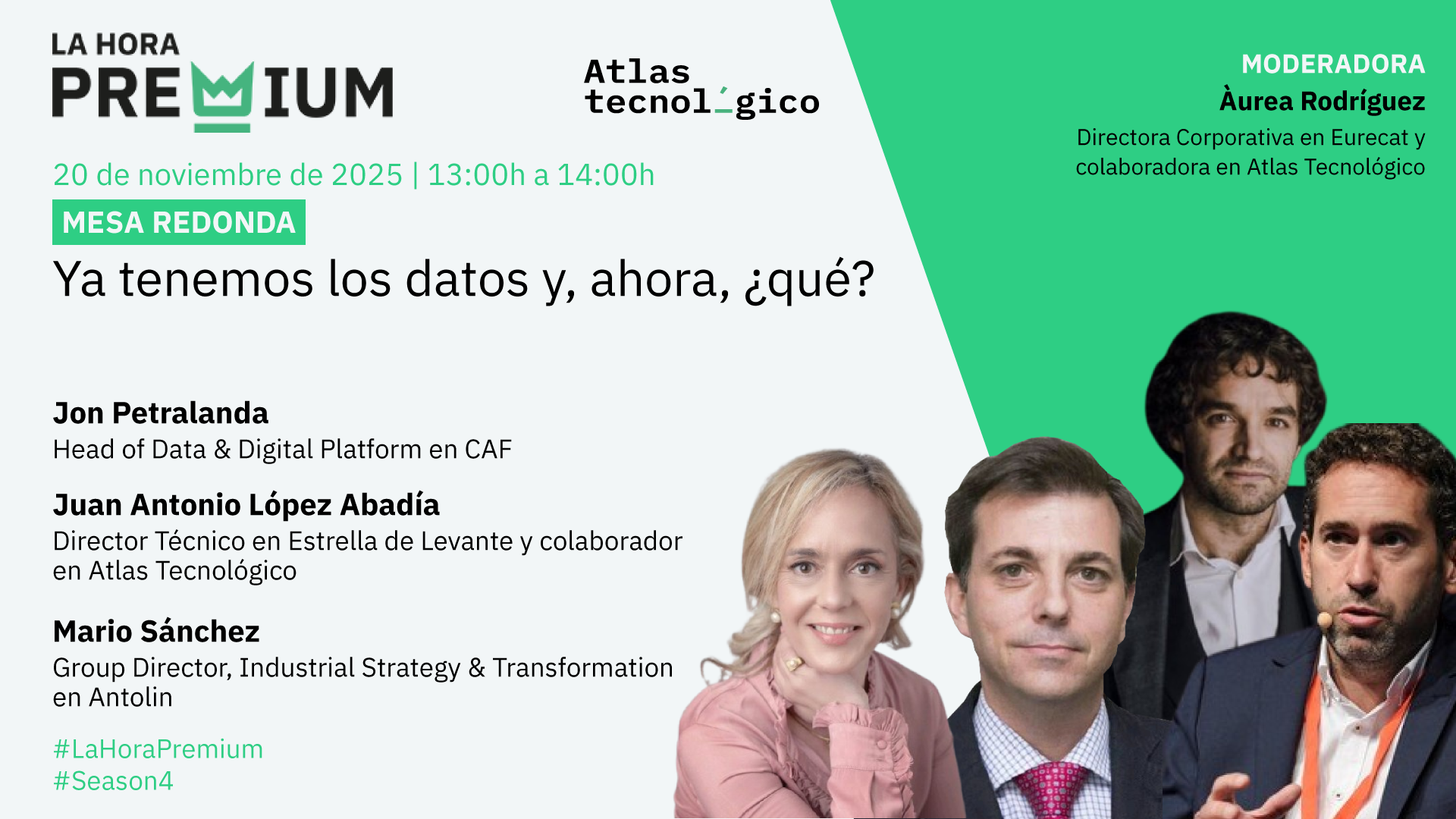 «Ya tenemos los datos y, ahora, ¿qué?» CAF, Estrella de Levante y Antolin cierran Ciclo en la Hora Premium